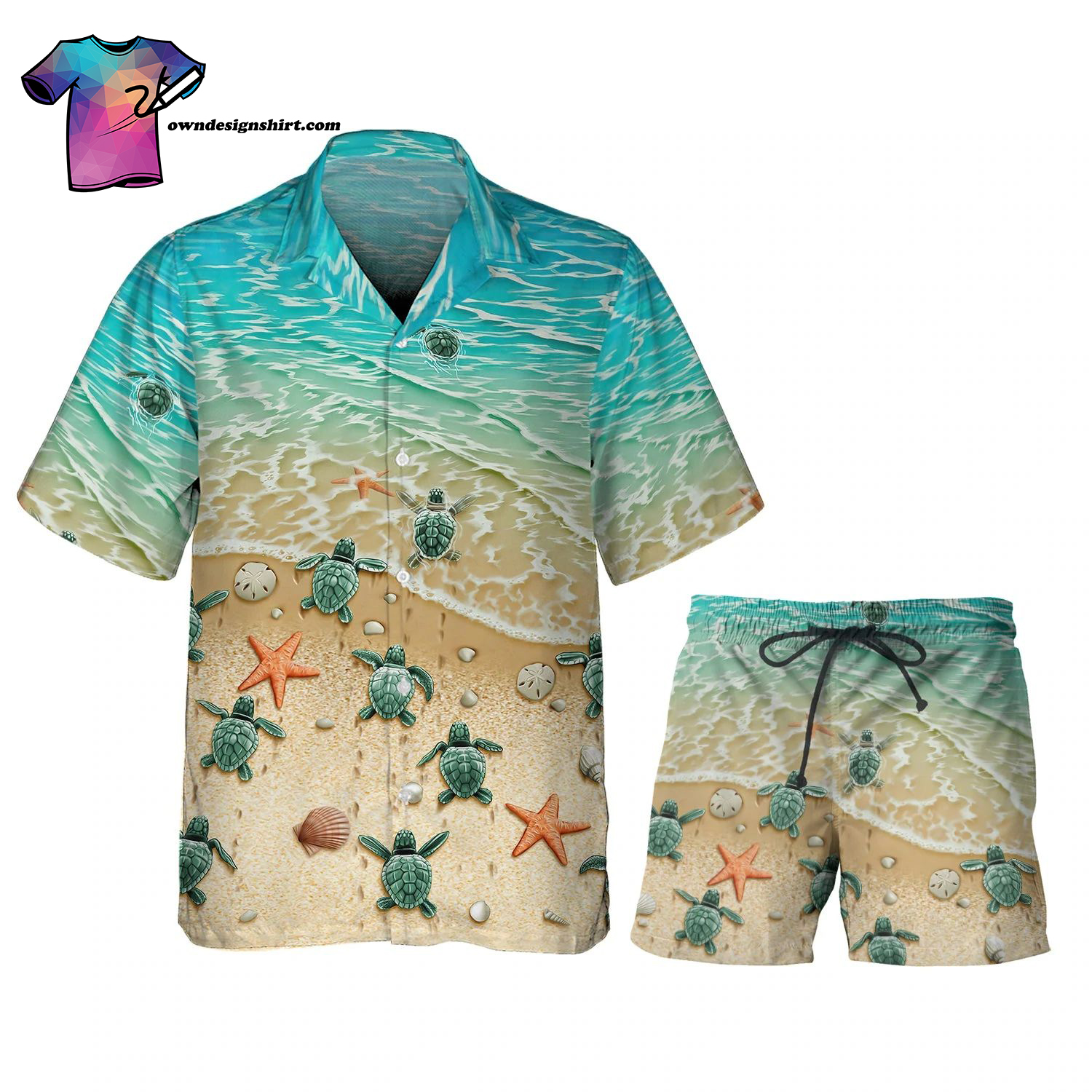 U.S Navy USS Dwight D Eisenhower Hawaiian Shirt And Beach Shorts