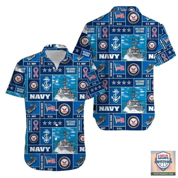 U.S Veteran Cacbon Hawaiian Shirt