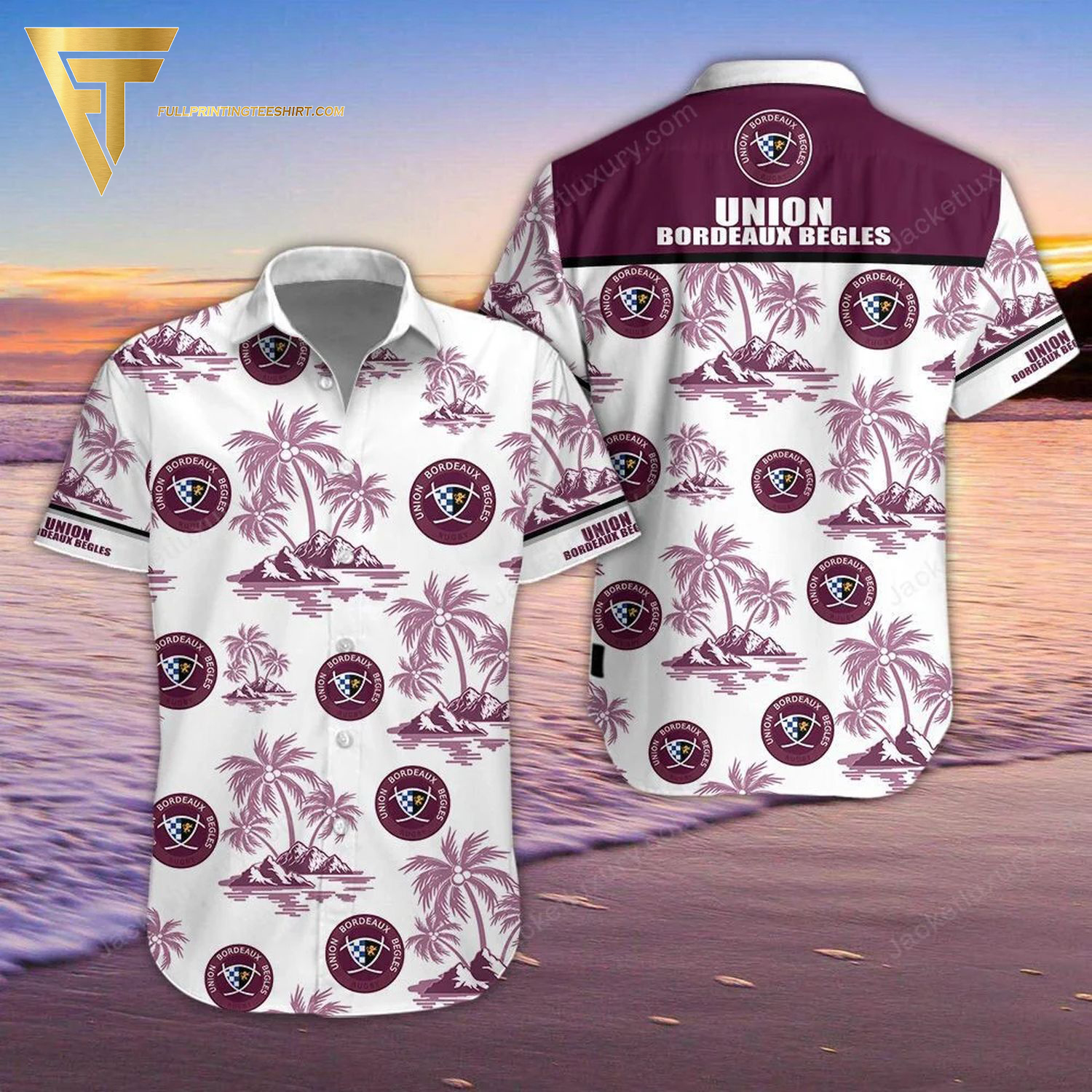 Union Bordeaux Begles Sport Fan All Over Print Hawaiian Shirt