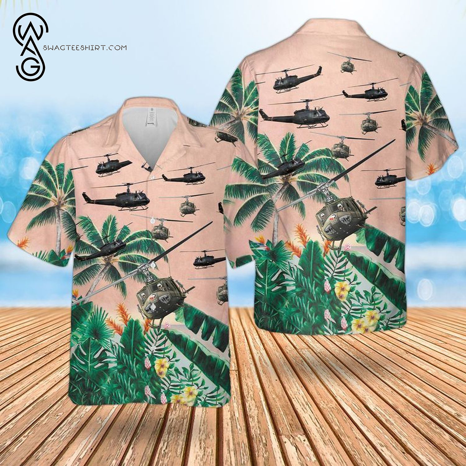 United States Army Air Forces Navigator Badge Summer Hawaiian Shirt