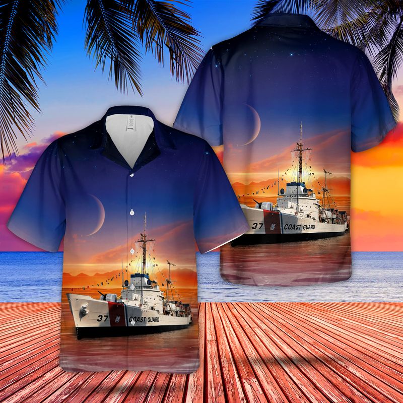 United States Coast Guard Cutter Rush WHEC-723 Hawaiian Shirt