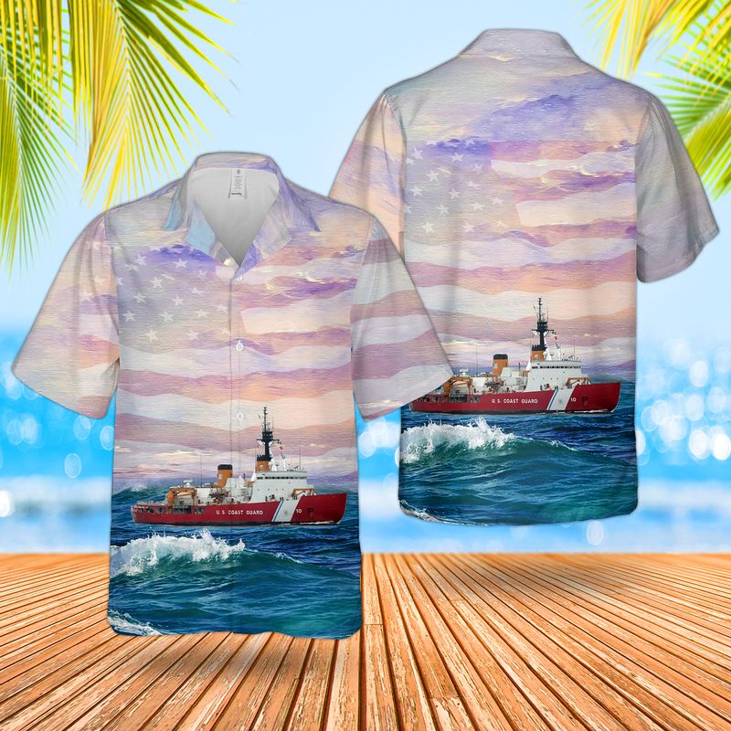 United States Coast Guard USCGC James WMSL-754 Legend-class Cutter Hawaiian Shirt