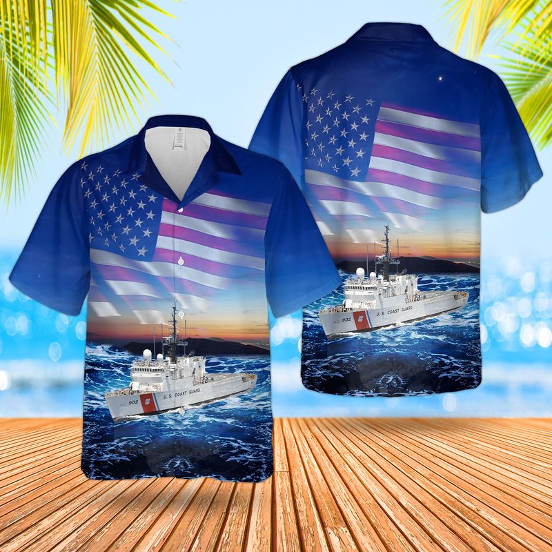 United States Coast Guard USCGC Stratton WMSL-752 Legend-class cutter Hawaiian Shirt