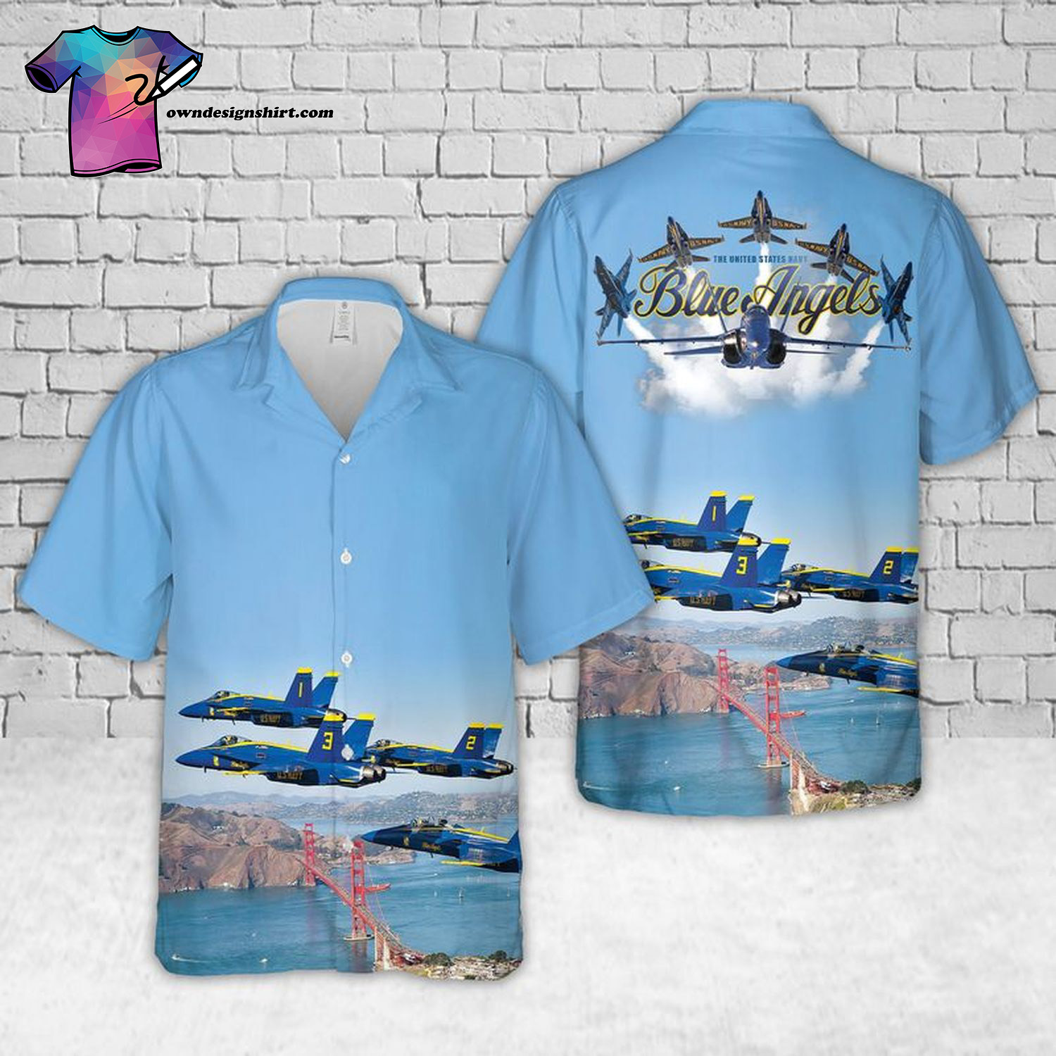 United States Navy Blue Angels Summer Vacation Hawaiian Shirt