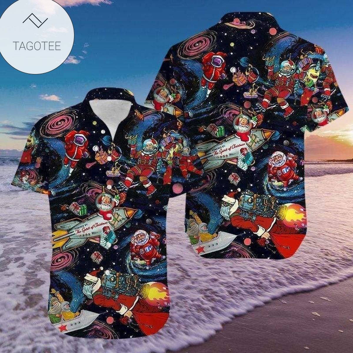 Universe Santa Claus Astronaut 2022 Authentic Hawaiian Shirts H