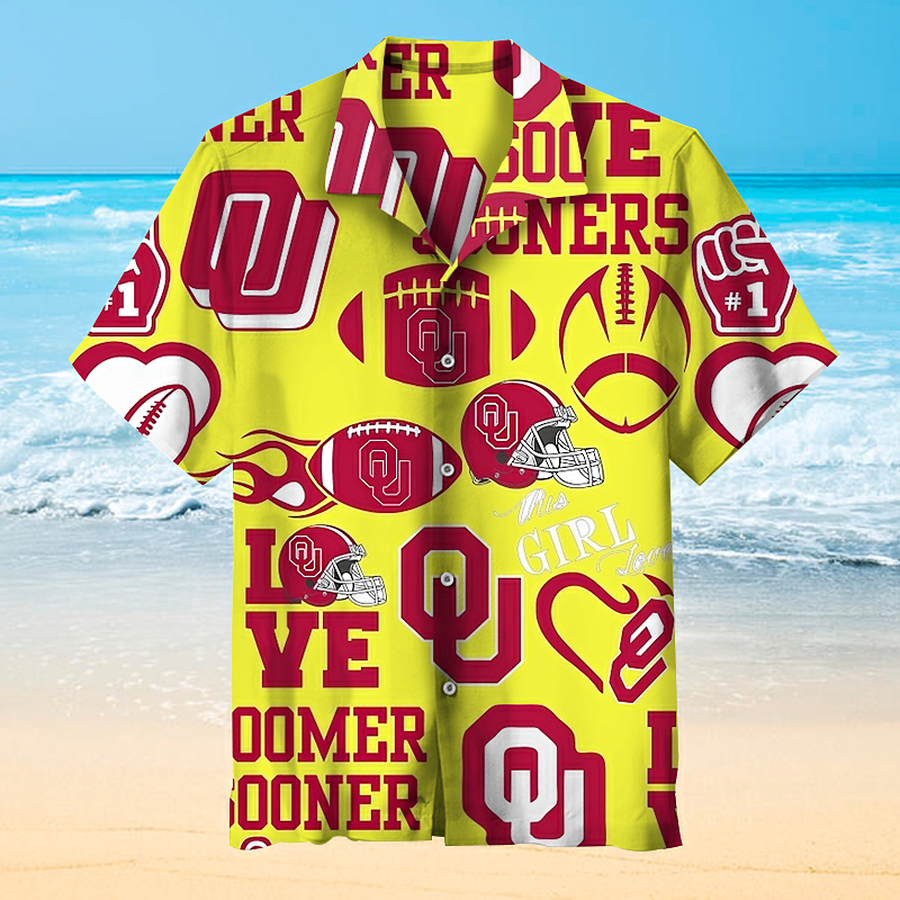 University Of Oklahoma Vintage Hawaiian Shirt 3D All Over Print Men Women Unisex Model 158