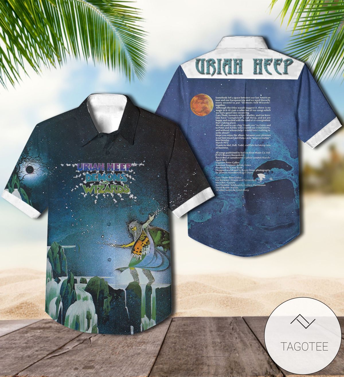 Uriah Heep Fallen Angel Album Cover Hawaiian Shirt