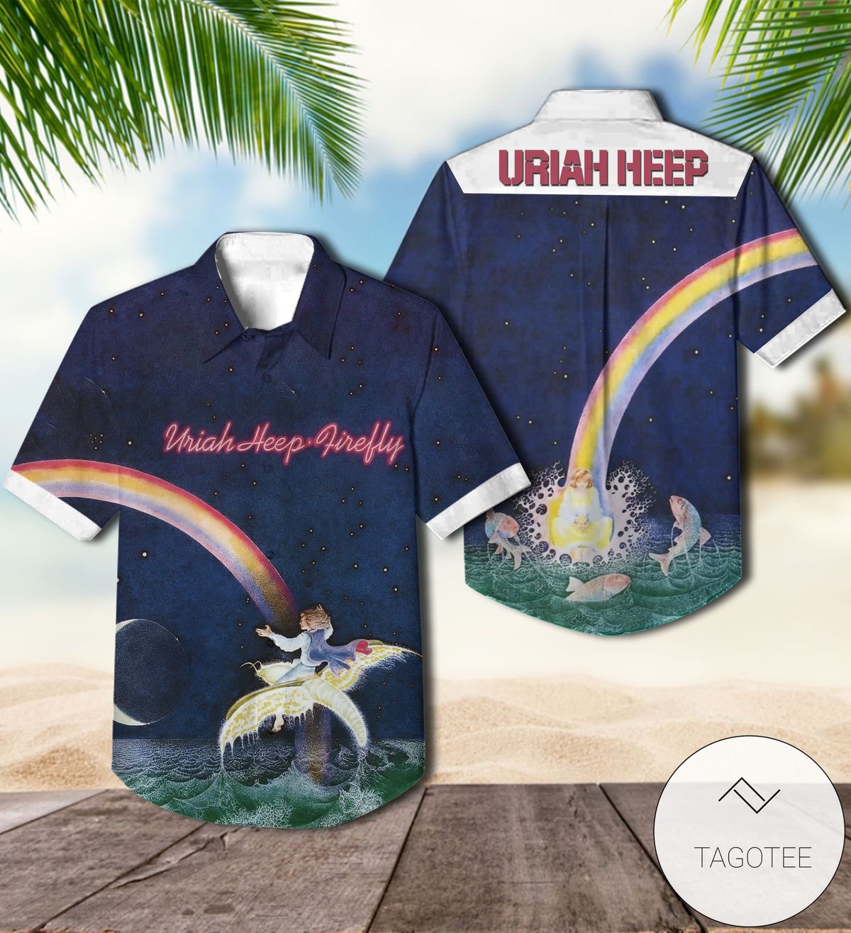 Uriah Heep Fallen Angel Album Cover Hawaiian Shirt