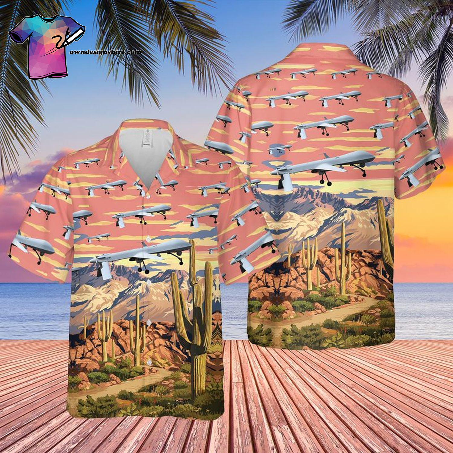 US Air Force Bell Boeing V-22 Osprey Hawaiian Shirt And Beach Shorts