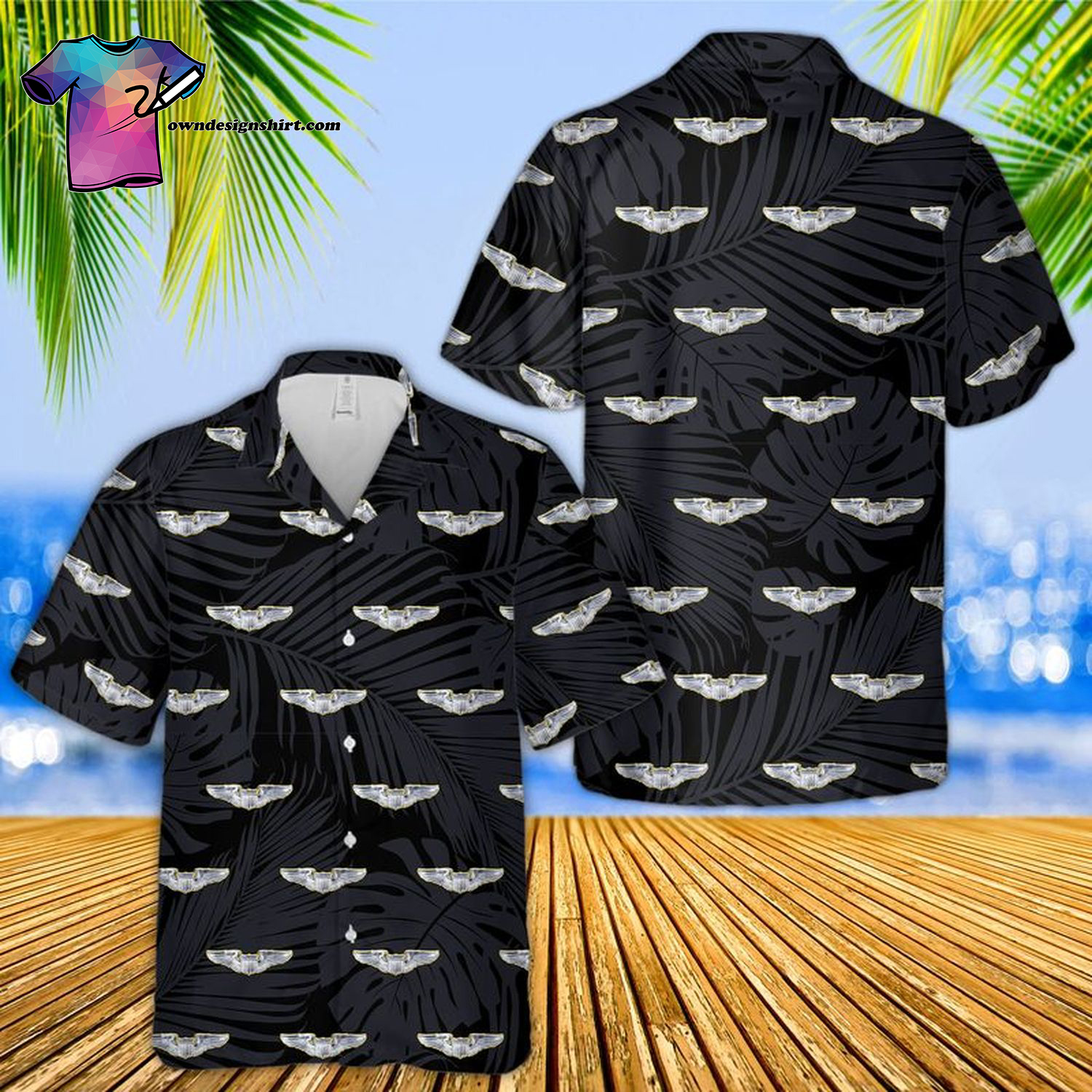 US Air Force C-146A Wolfhound Hawaiian Shirt And Beach Shorts