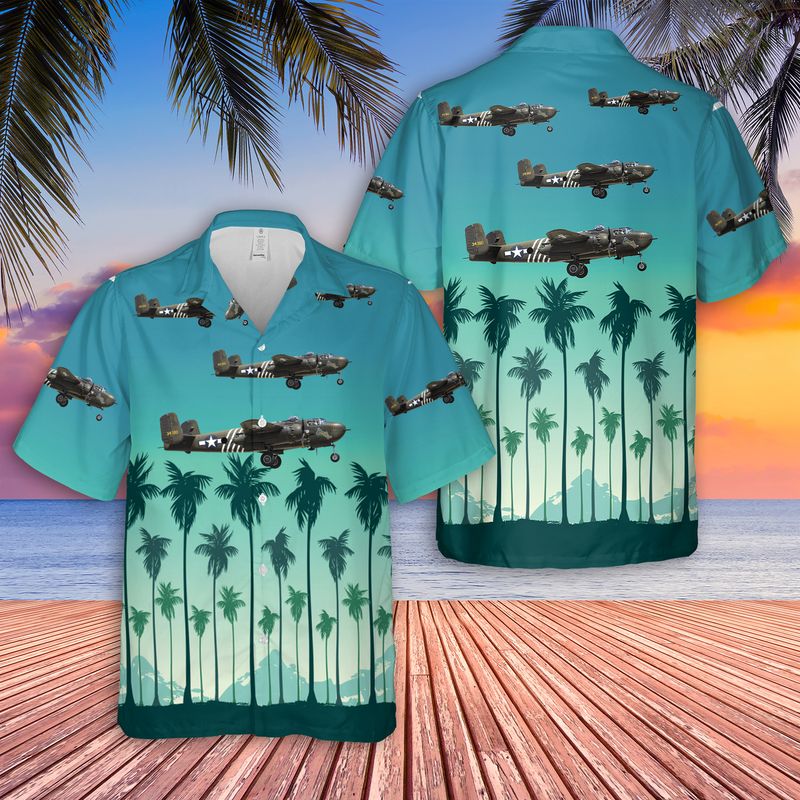 US Air Force North American B-25J Mitchell 0934 Bettys Dream N5672V Hawaiian Shirt