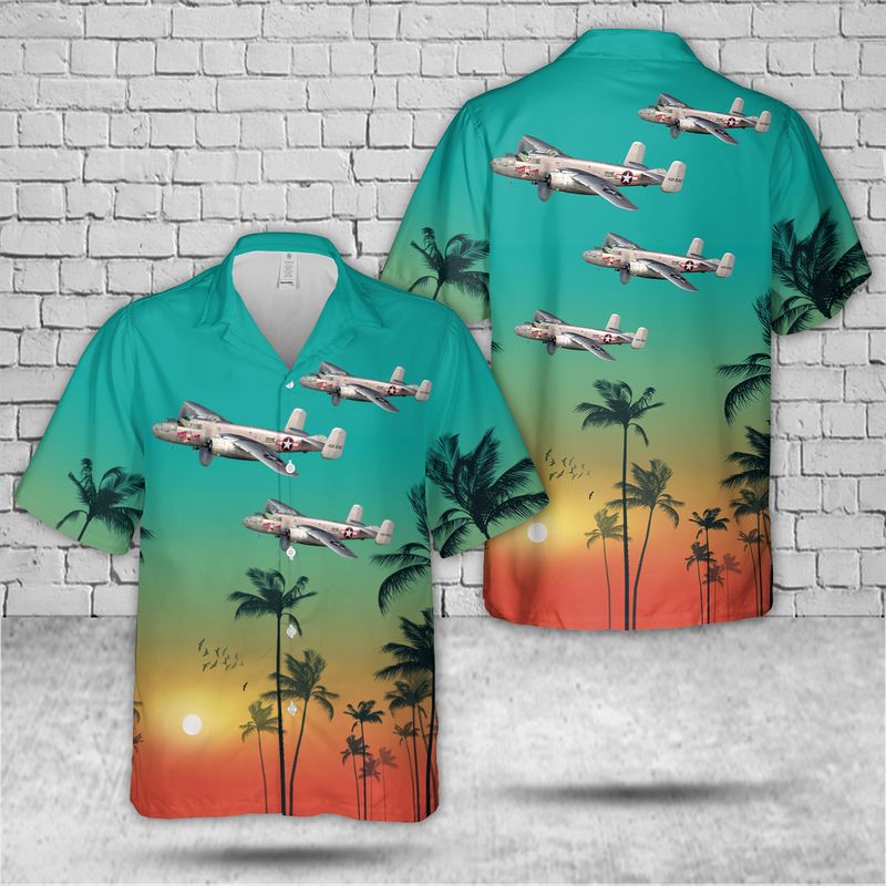 US Air Force North American F-51 Mustang In WW2 Hawaiian Shirt