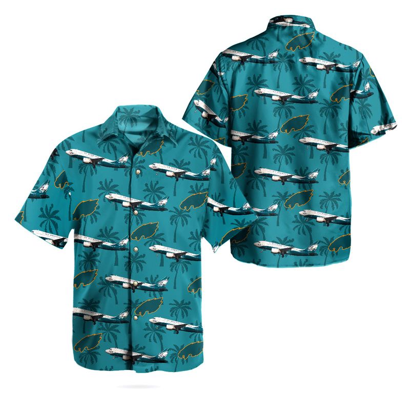 US Airways Airbus A319-112 Carolina Panthers Livery Hawaiian Shirt