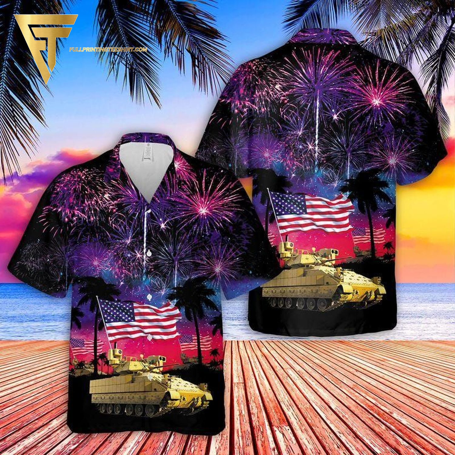 US marines corps assault amphibious vehicle all over print hawaiian shirts and beach shorts