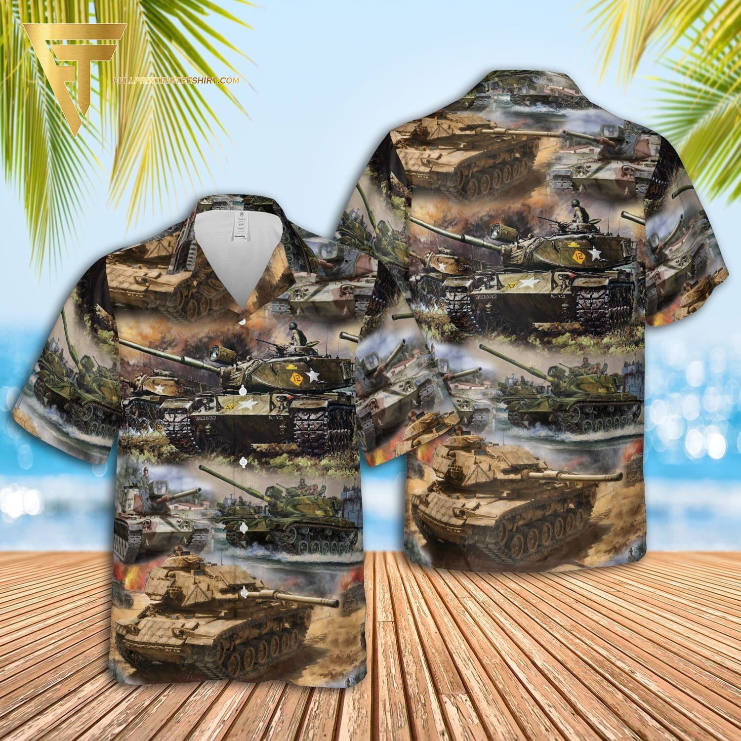 US marines corps assault amphibious vehicle all over print hawaiian shirts and beach shorts