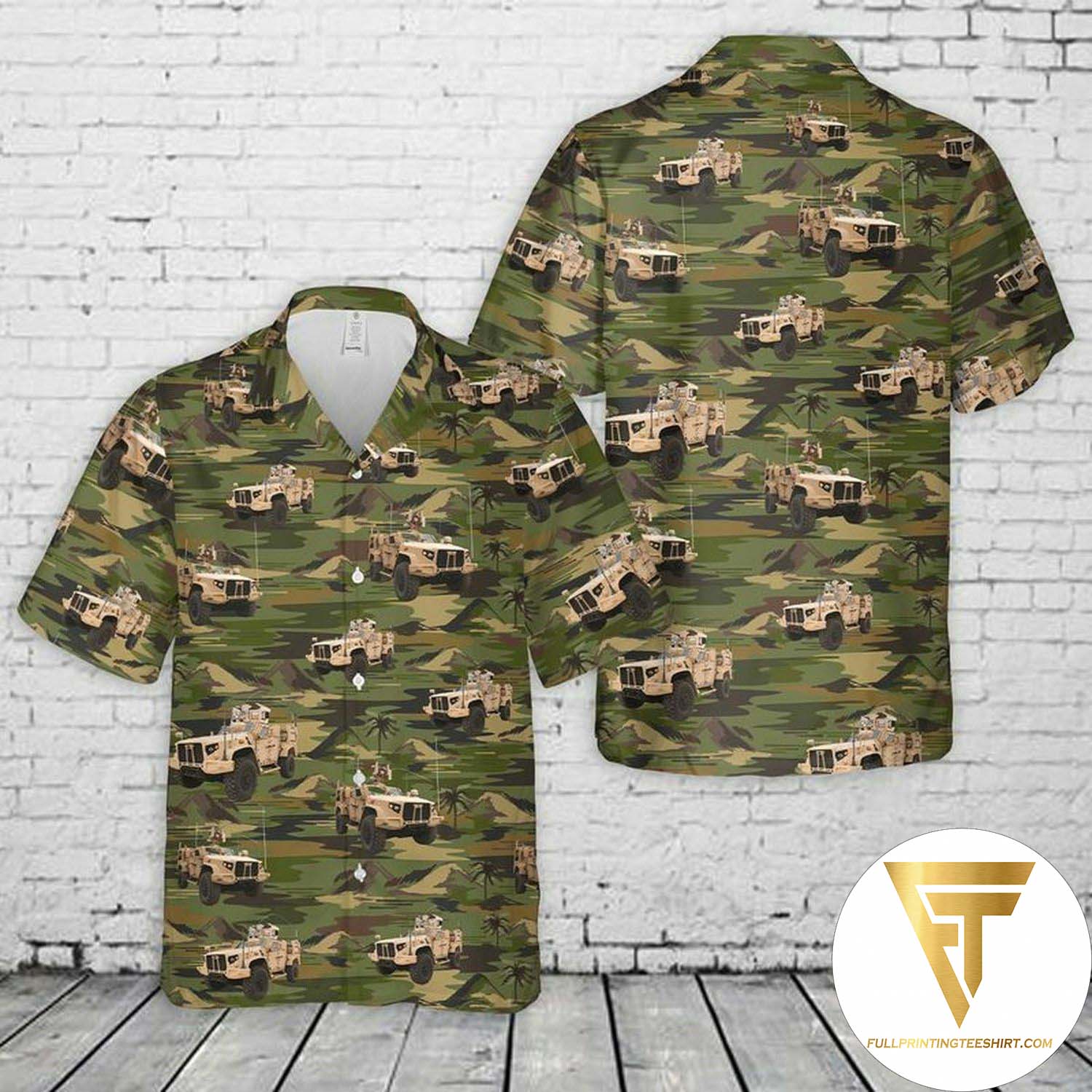 US Army M60A1 Tank Tropical Hawaiian Shirt And Beach Shorts