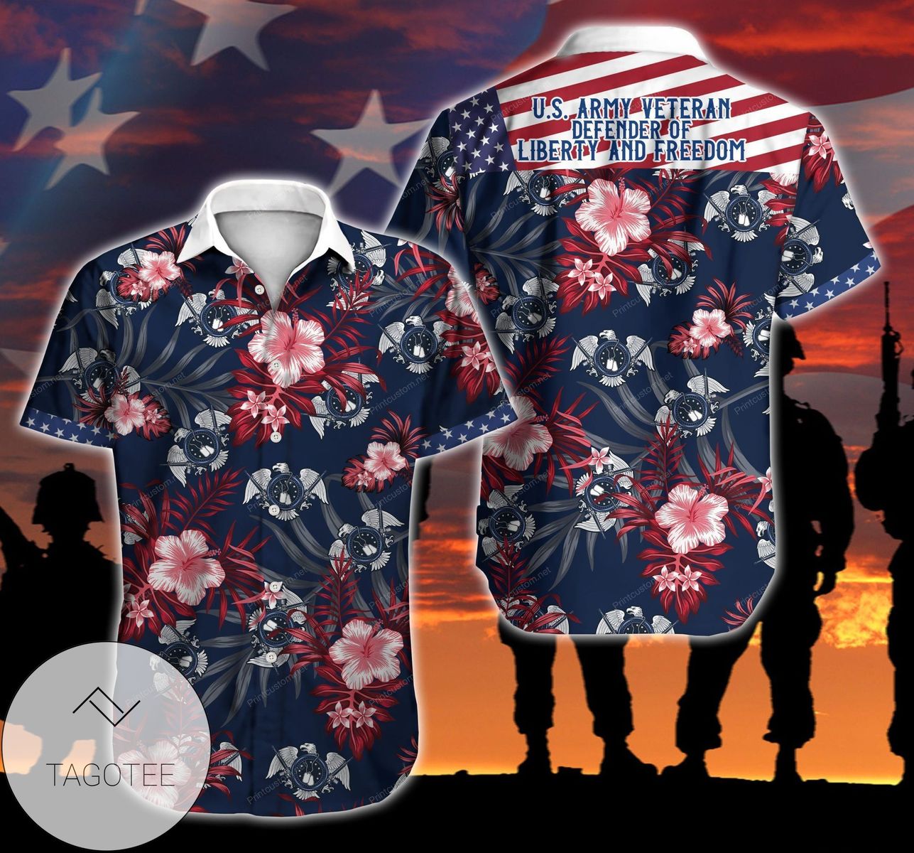 Us Army Veteran God Is My Father Hawaiian Unisex Aloha Shirts #va