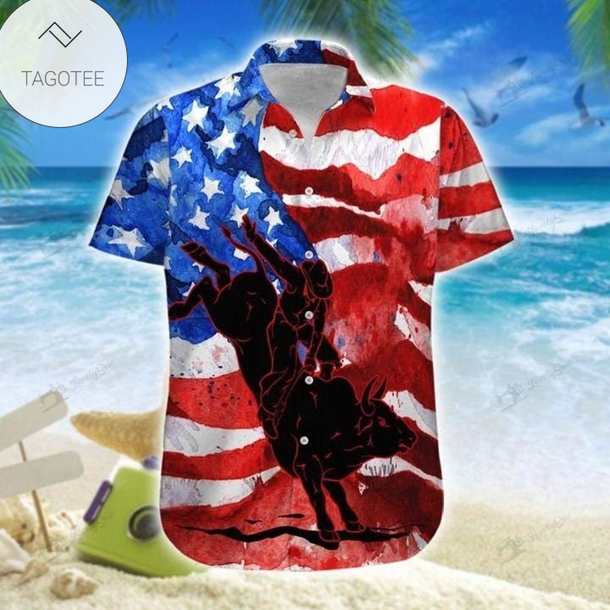 US Flag Turkeys Thanksgiving Hawaiian Shirt