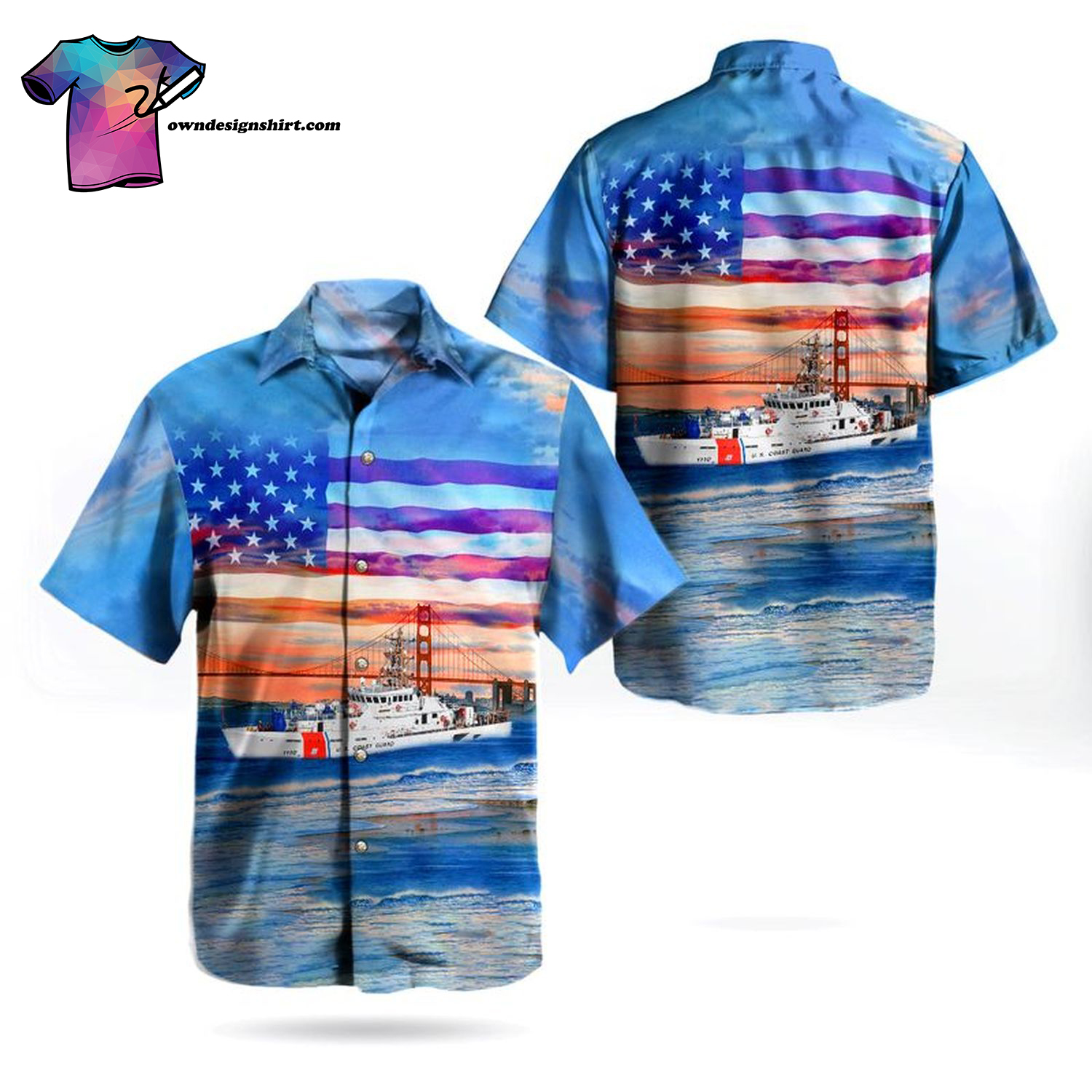 US Coast Guard USCGC Mohawk Independence Day All Over Print Hawaiian Shirt