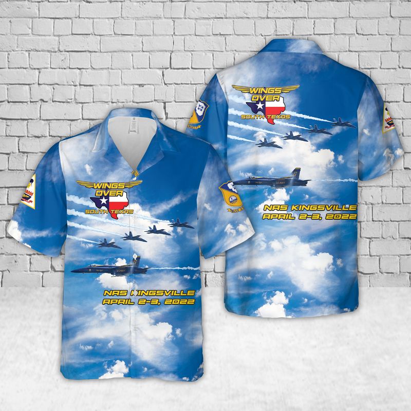 US Navy Blue Angles New Orleans Air Show Hawaiian Shirt