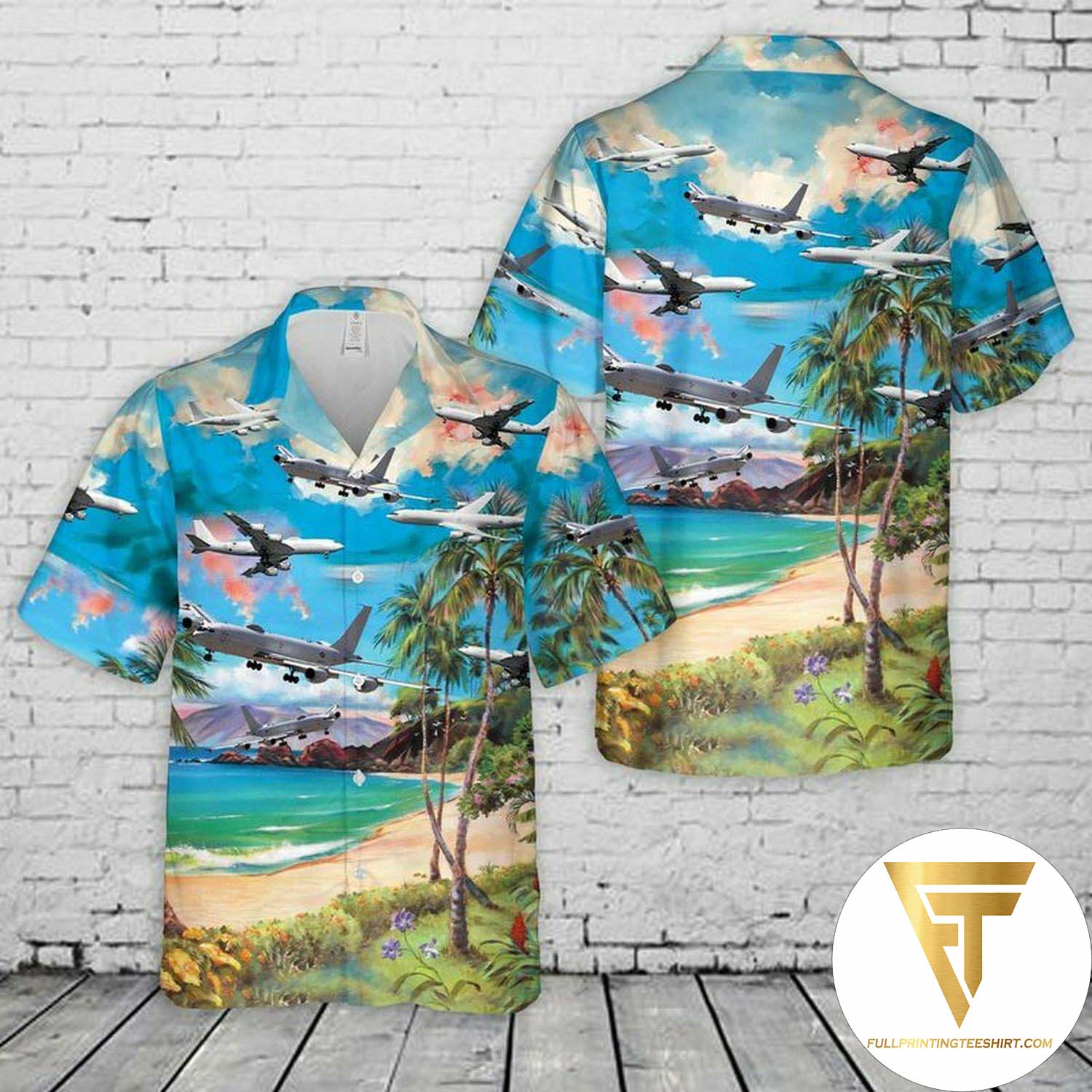 US Navy Boeing E-6 Mercury All Over Print Hawaiian Shirt