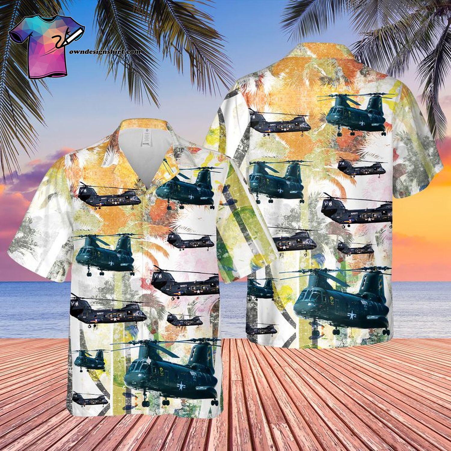 US Navy Grumman C-1 Trader Hawaiian Shirt And Beach Shorts