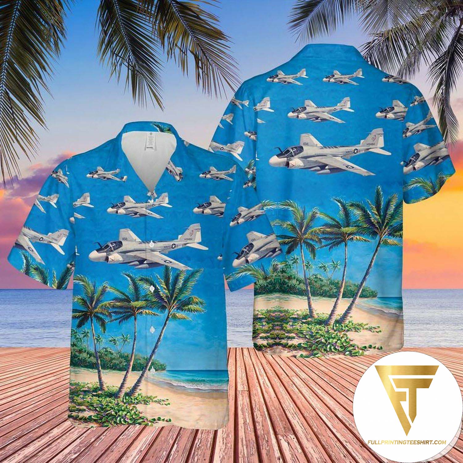 US Navy Grumman C-1 Trader Hawaiian Shirt And Beach Shorts