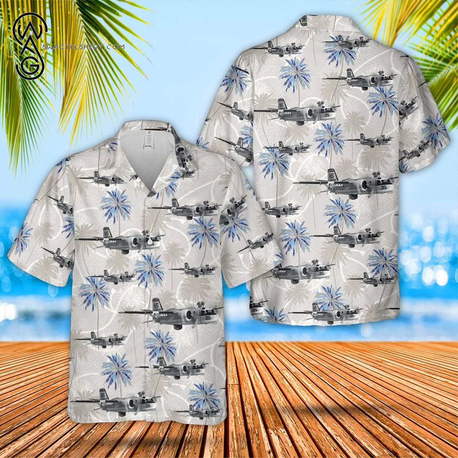 US Navy Kaman SH-2 Seasprite Hawaiian Shirt And Beach Shorts