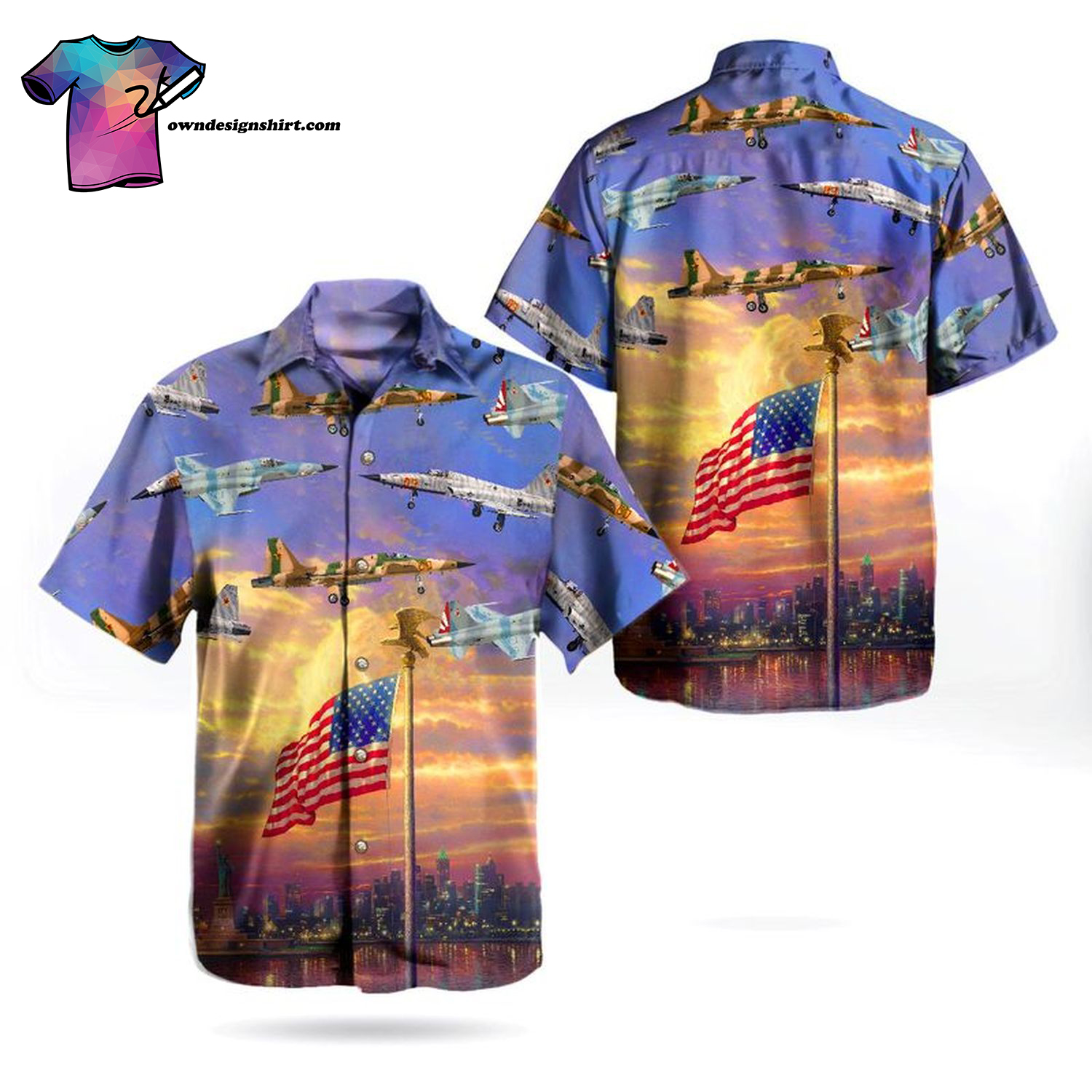 US Navy LTV A-7 Corsair II Of VA-37 All Over Print Hawaiian Shirt