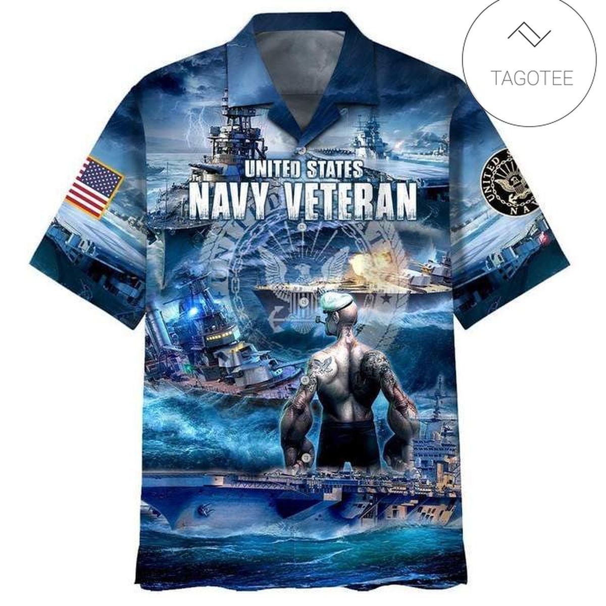 Us Navy Veteran Fourth Of July Hawaiian Shirts #kv