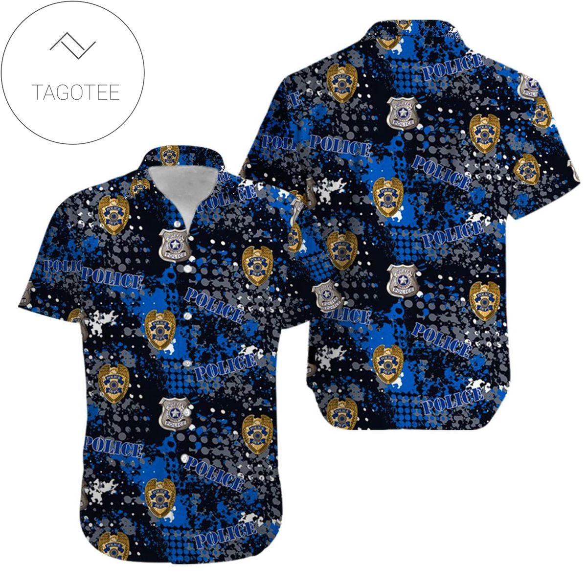 Us Police Back The Blue Hawaiian Aloha Shirts