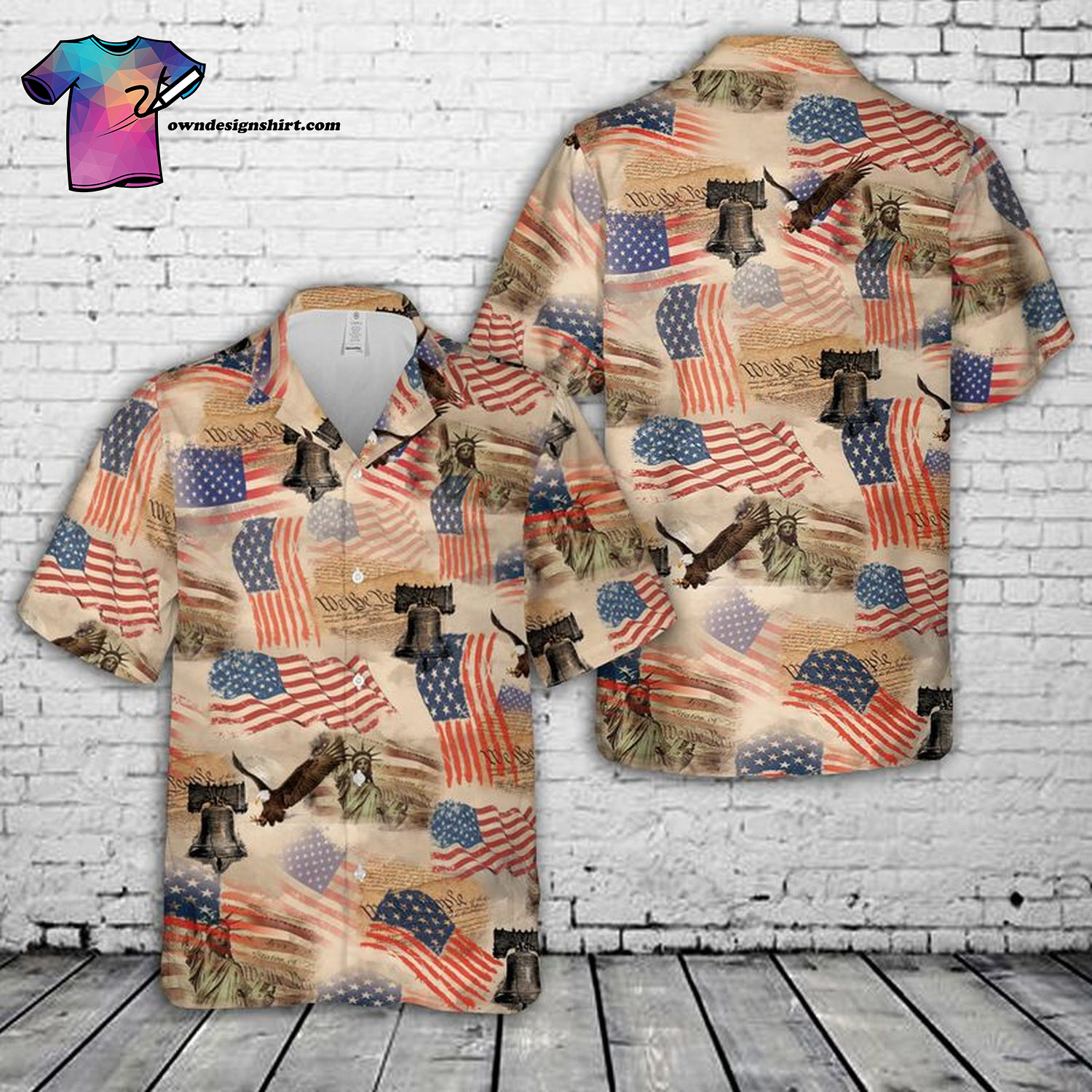 US Navy Vought F-8 Crusader All Over Print Hawaiian Shirt