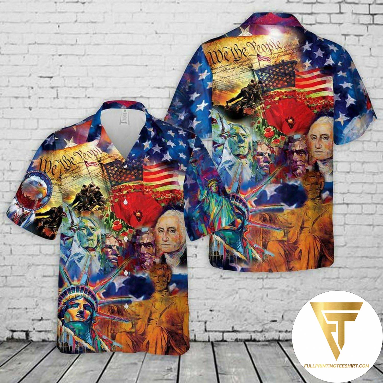 USA Flag Fireworks Independence Day Miller Lite Beer Summer Vibes Hawaiian Shirt