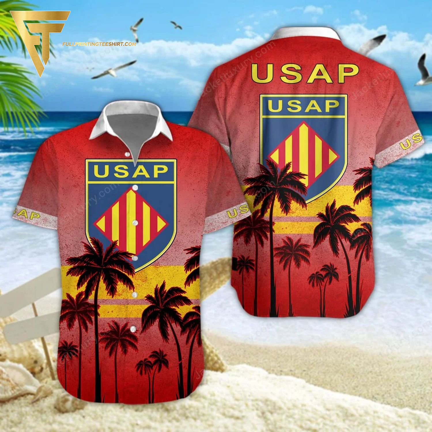 USA Perpignan Rugby Union All Over Print Hawaiian Shirt