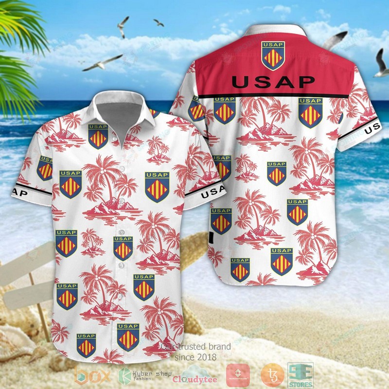 USA Perpignan Hawaiian Shirt, Beach Short