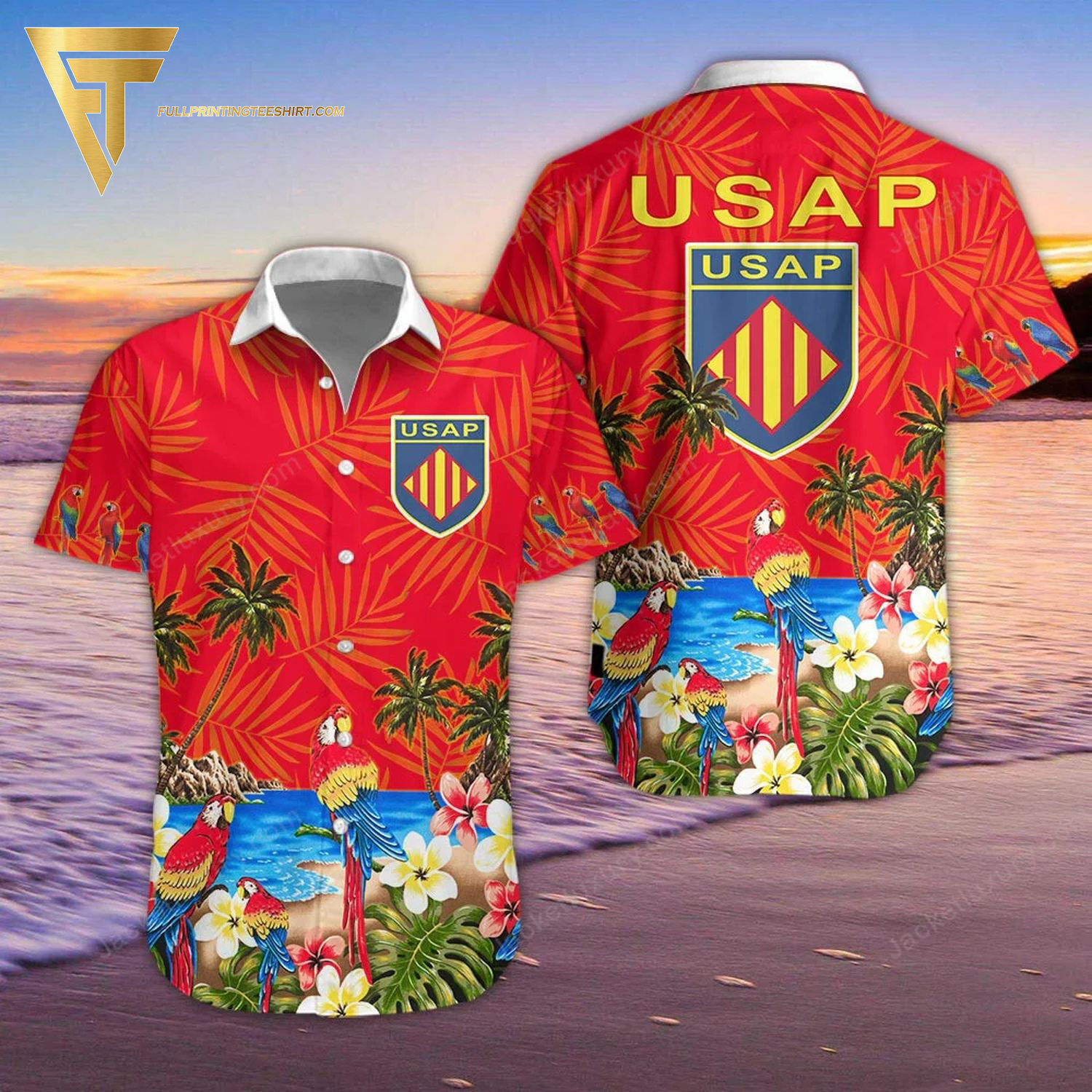 USA Perpignan Football Team All Over Print Hawaiian Shirt