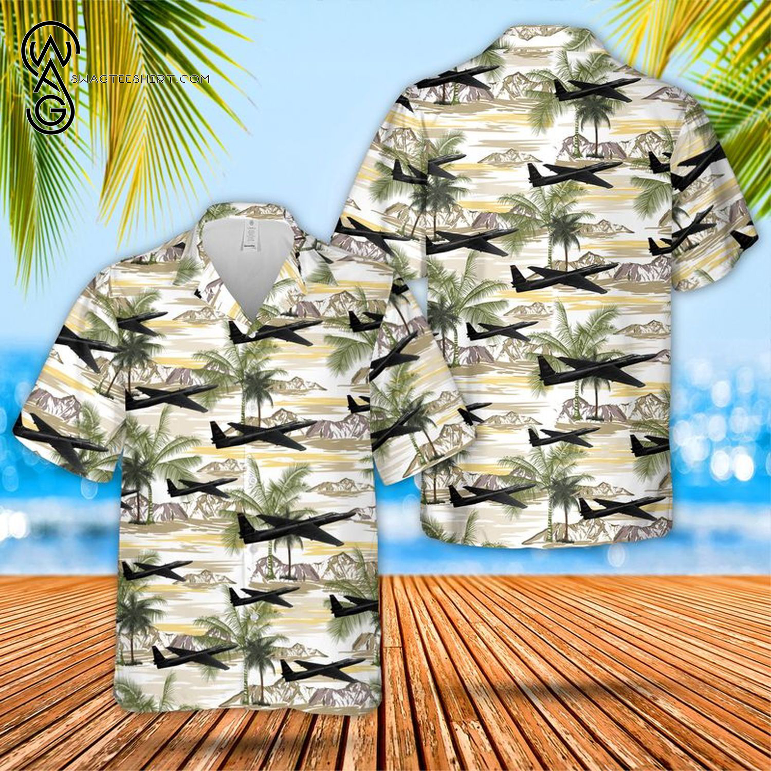 USMC UH-1N Twin Huey Hawaiian Shirt And Beach Shorts