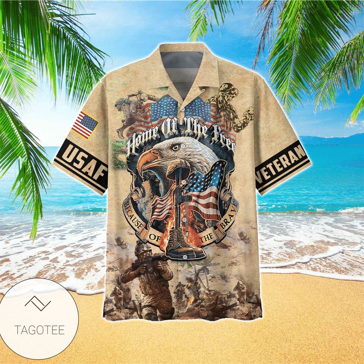 USMC Veteran Eagle Hawaiian Shirt