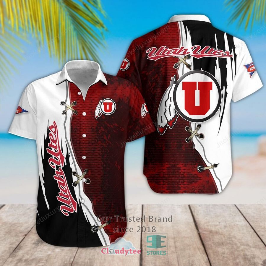 Utah Utes Floral Original Button Up Hawaiian Shirt