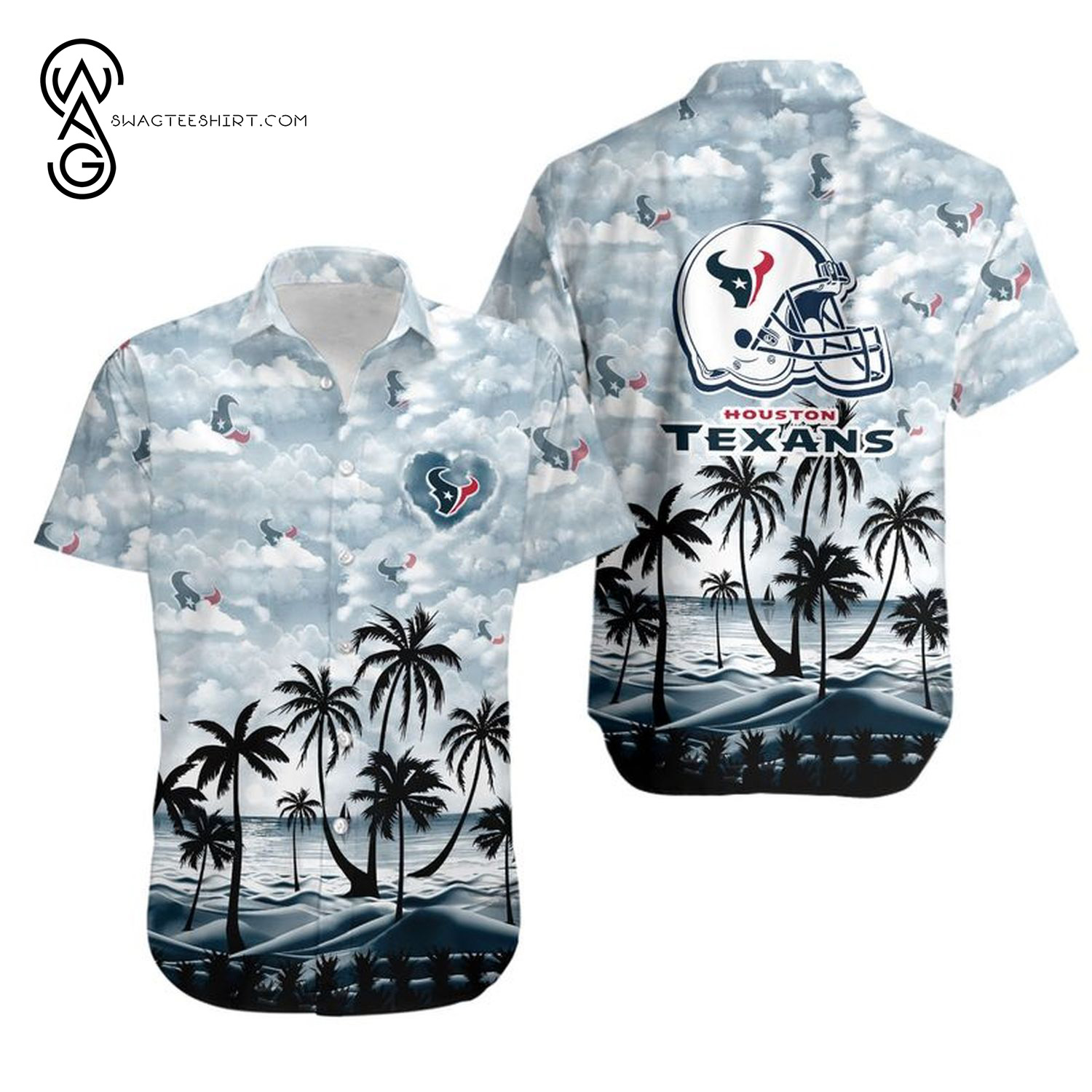 Valentin Blatz Brewing Palm Tree All Over Print Summer Vacation Hawaiian Shirt