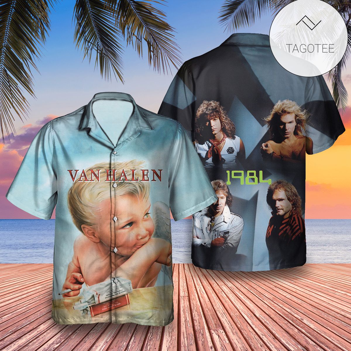 Van Halen 5150 Album Cover Hawaiian Shirt