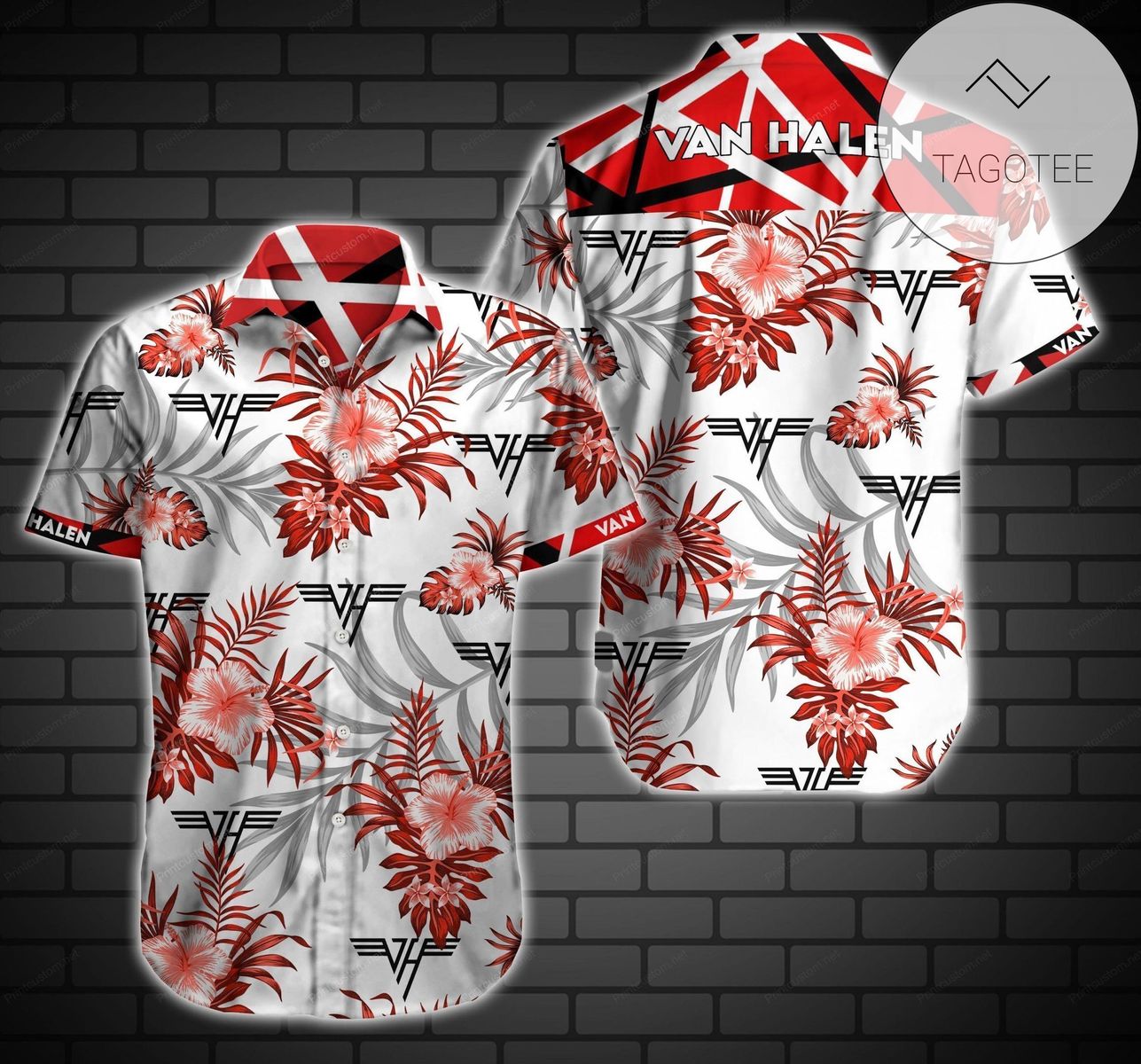 Van Halen Balance Album Cover Black Hawaiian Shirt