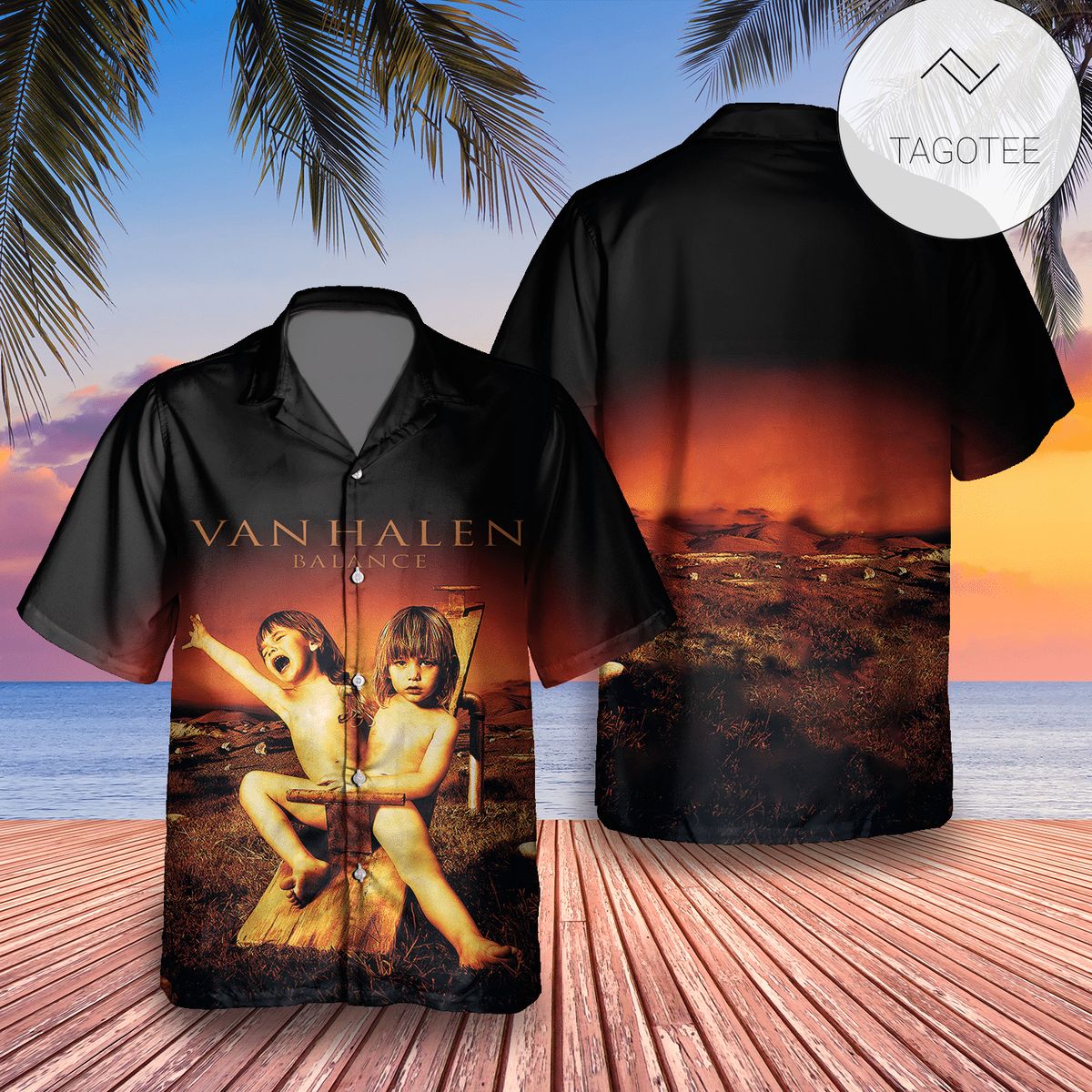 Van Halen Balance Album Cover Hawaiian Shirt