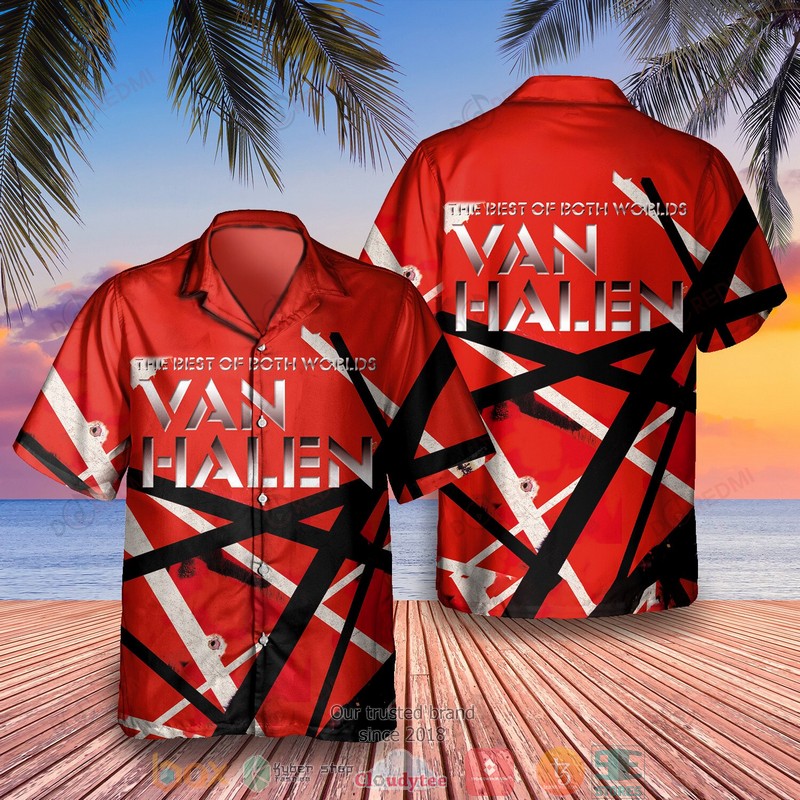 Van Halen Band For Unlawful Carnal Knowledge Dark Red Hawaiian Shirt