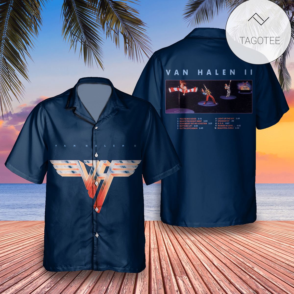 Van Halen For Unlawful Carnal Knowledge Album Cover Hawaiian Shirt