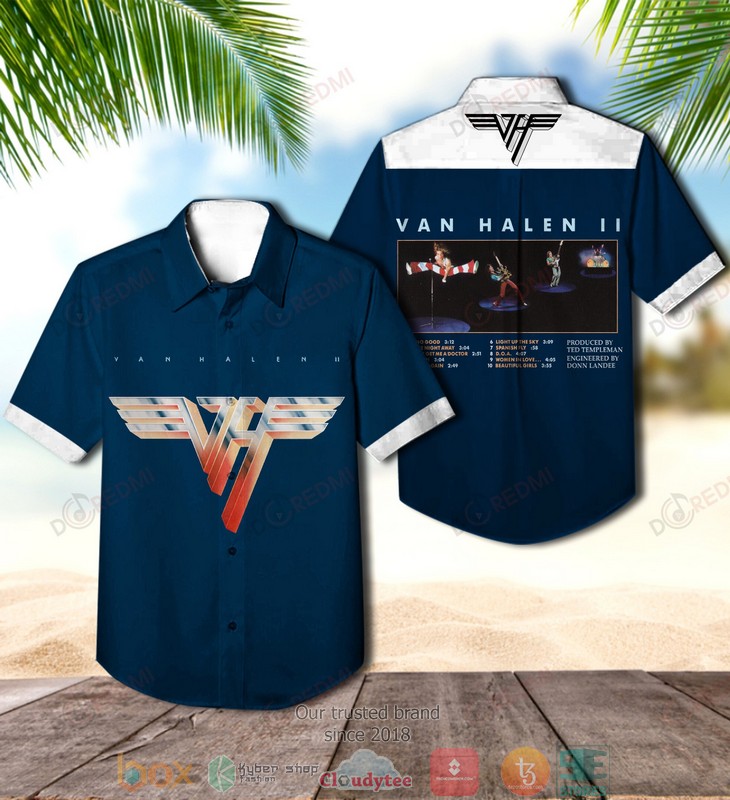 Van Halen Band The Best Of Both Worlds Red Hawaiian Shirt