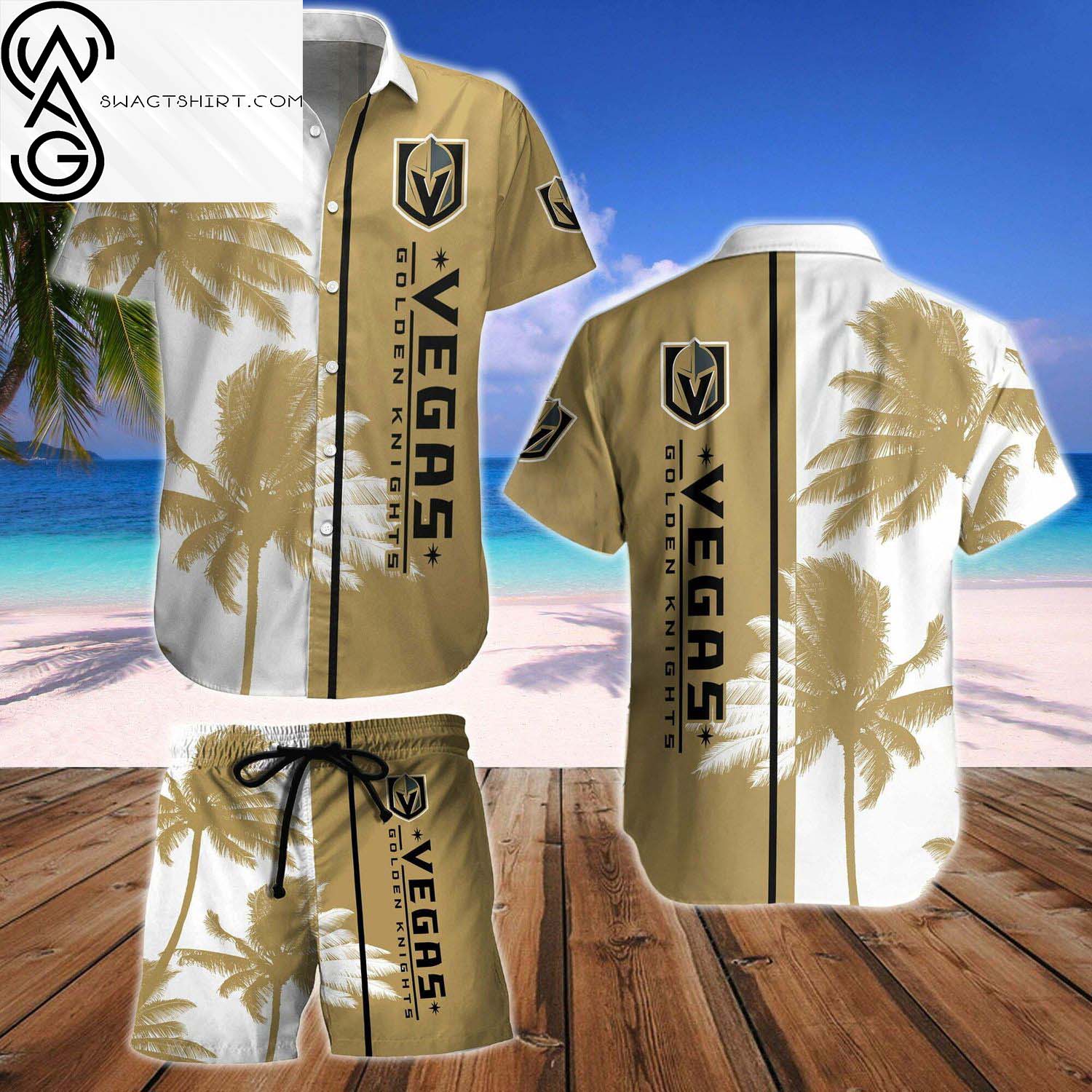 Vegas Golden Knights Hawaiian Shirt And Beach Shorts