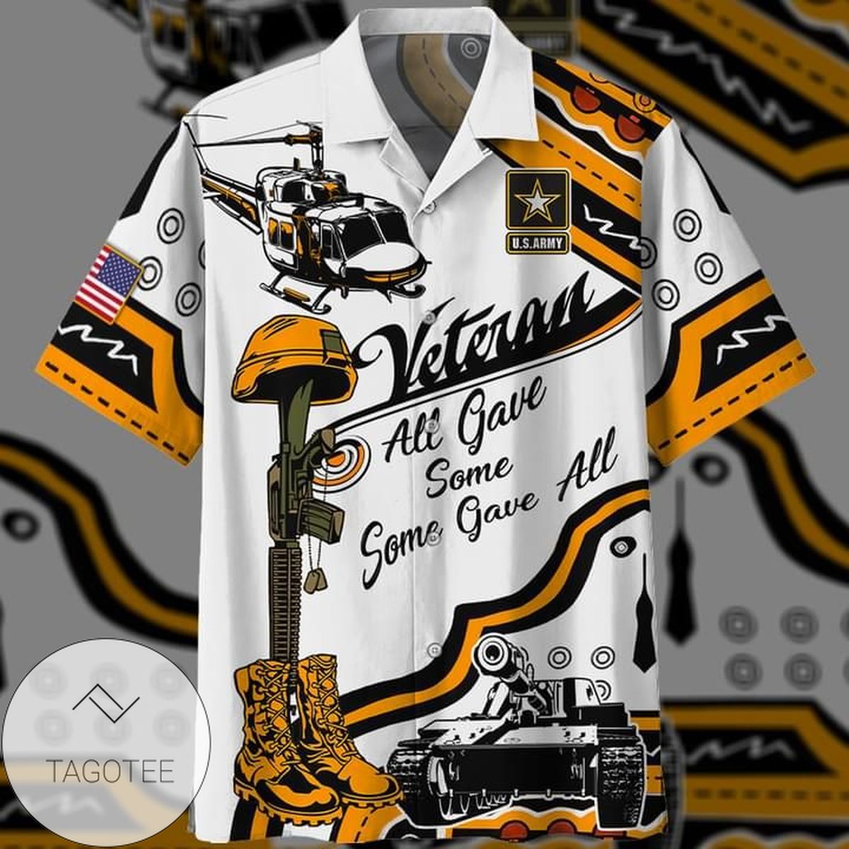 Veteran All Over Printed Hawaiian Shirt