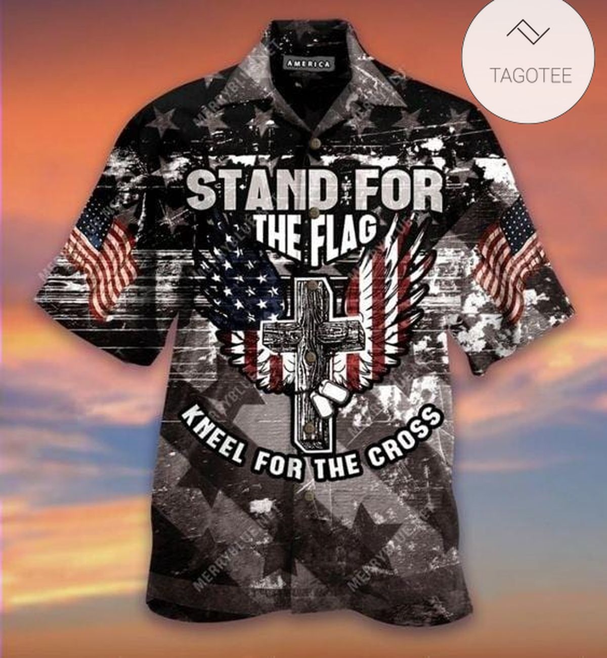 Veteran Aloha Shirt Stand For The Flag Kneel For The Fallen Unisex Full Size Adult Hawaiian Shirt