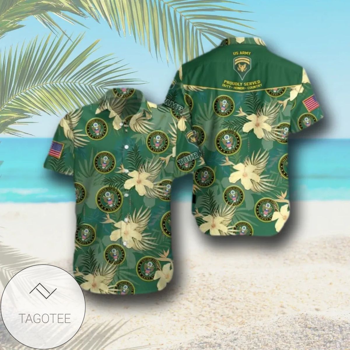 Veteran And Ocean Hawaiian Shirt